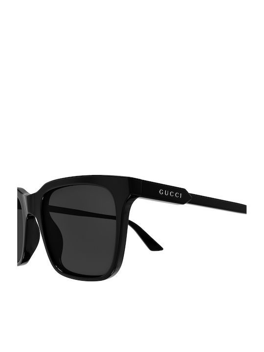 Gucci Unisex Sunglasses With Black Horn-Rimmed Frame And Grey Lens GG2114S 001