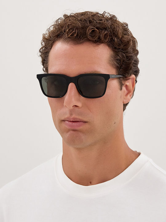 Gucci Unisex Sunglasses With Black Horn-Rimmed Frame And Grey Lens GG2114S 001