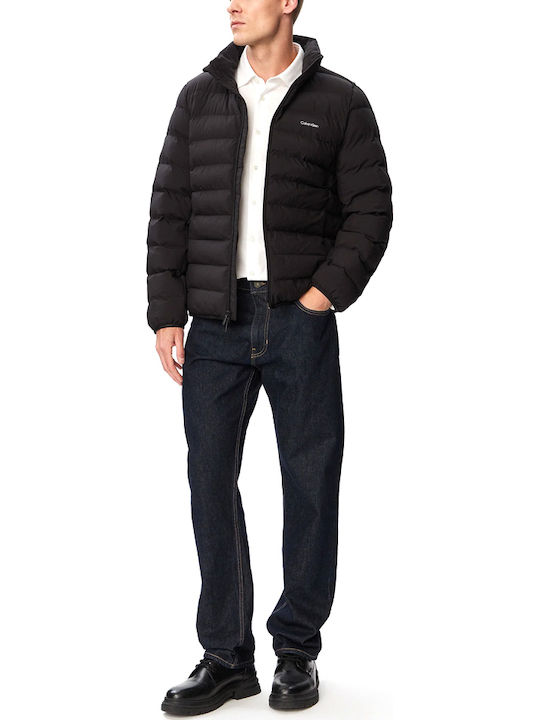 Puffer Jacket Waterproof and Windproof Black