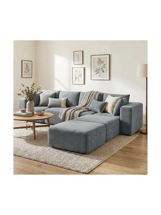 Ecksofa Schlafsofa Dunkelgrau