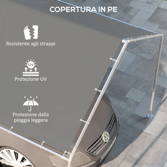 Outsunny Material Pentru Copertină Gri 3x6m