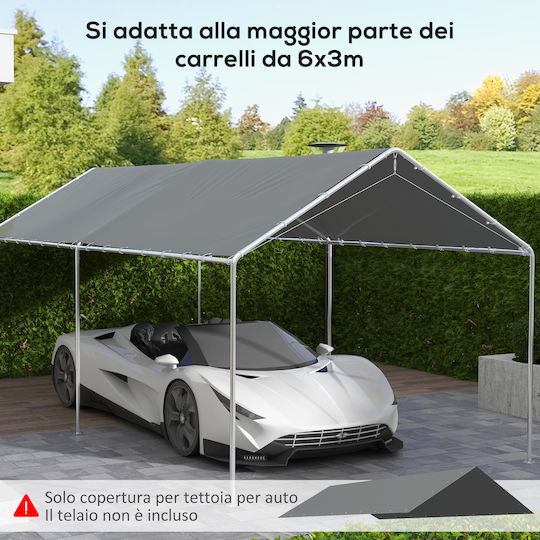 Outsunny Material Pentru Copertină Gri 3x6m