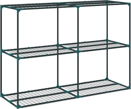 Outsunny Three-Tier Open Plant Covers Steel Plastic 143x48x100 cm Dark Green 84h-435v00dg
