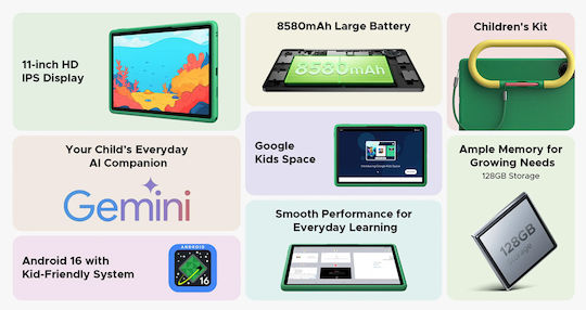 Doogee U11 Kid 11 Zoll Tablet 4GB 128GB Grünes