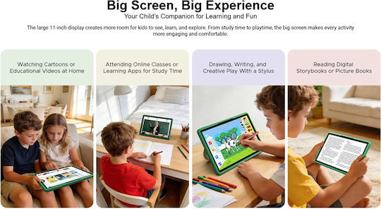 Doogee U11 Kid 11 Zoll Tablet 4GB 128GB Grünes