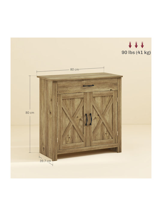 Επιδαπέδιο Ντουλάπι Χρώμα Ξύλου 80x39.7x80εκ.