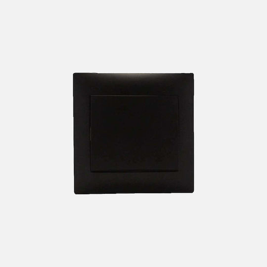 Redled Stinel Recessed Wall Switch Lighting One-Way with Frame Black