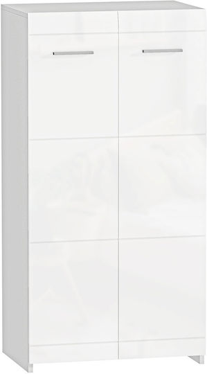 Wooden Shoe Cabinet for Boots/Ankle Boots White L55xW36xH108cm