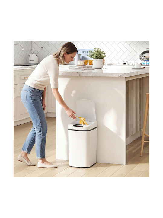 HomCom Waste Bin From Stainless Steel White 12lt