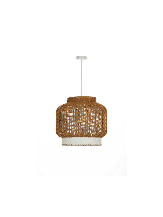 Sun Light Pendant Light Brown with Rope