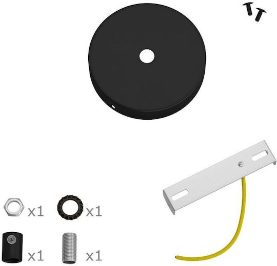 Ceiling Rose Mini Ø8.3cm One Hole Creative Cables Cubalux 150197 Black
