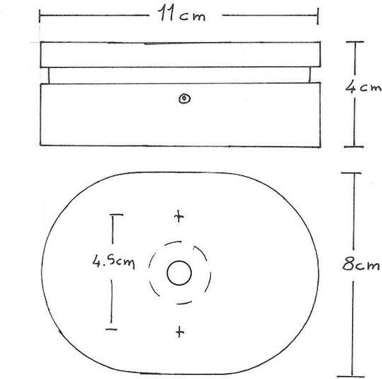 Ροζέτα Γιρλάντας Diy Οβάλ 1 Κεντρική Οπή 2 Πλαϊνές Οπές Ξύλινη Filé Creative Cable 150026 Μπεζ