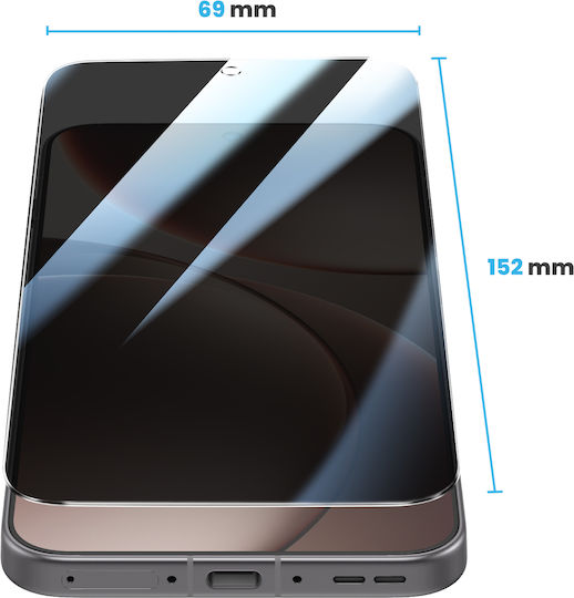 Avizar Gehärtetes Glas Oppo Find X9 Datenschutzfilter Transparent Schwarz