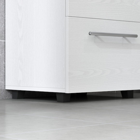 HomCom Πάγκος με Νιπτήρα Μελαμίνη Μ41.5xΒ35.5xΥ59cm Λευκό