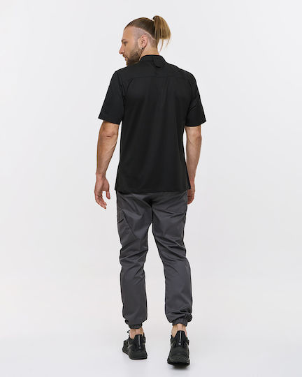 Ayo Bluse Koch Unisex Schwarz mit Kurzärmelig