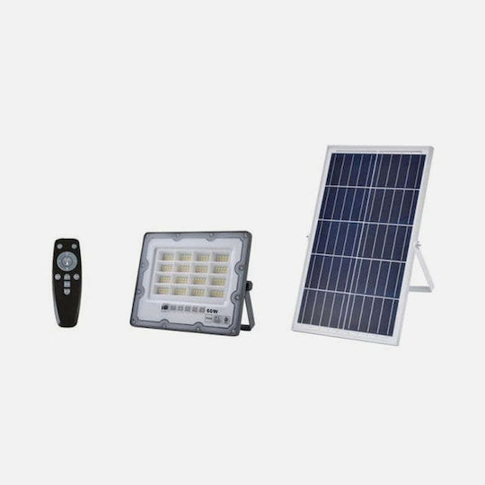 Redled Στεγανός Ηλιακός Προβολέας LED 60W Ρυθμιζόμενο Λευκό με Τηλεχειριστήριο IP66