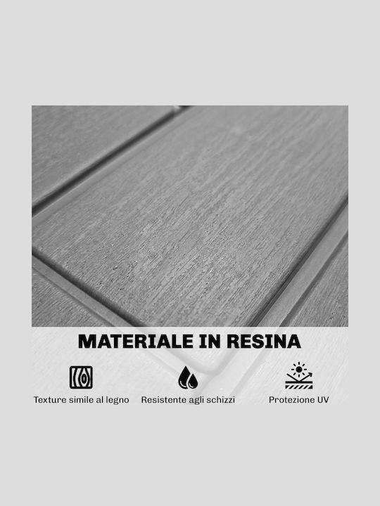 Outsunny Μπαούλο Αποθήκευσης Εξωτερικού Χώρου Rattan 114lt Γκρι Μ56xΠ44xΥ54εκ.