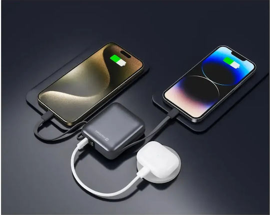 Swissten Power Bank 10000mAh 22.5W με Θύρα USB-C Power Delivery Ασημί