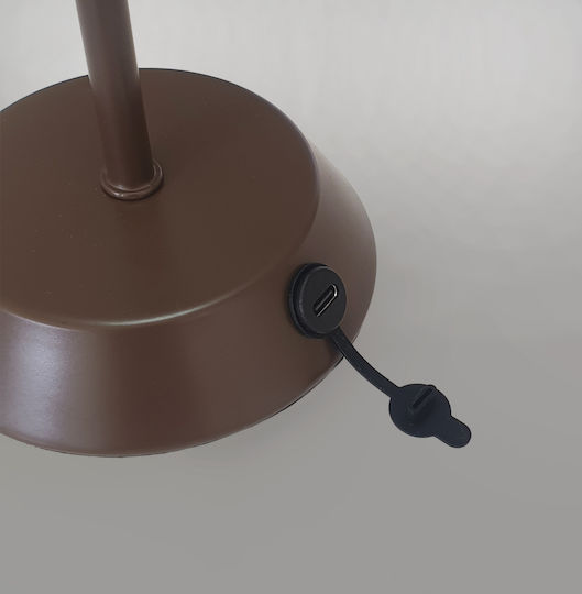Viokef California Tischlampe mit Braunem Hut und Basis