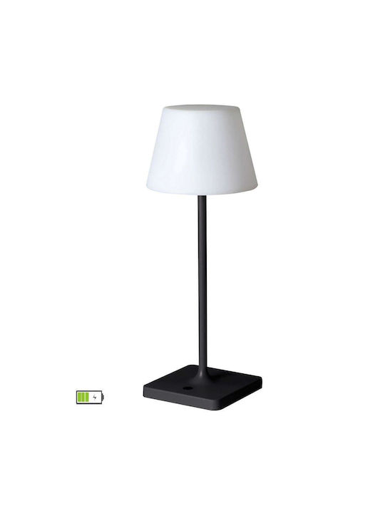 Viokef Happy Plastic Lampă de masă LED cu Abajur Alb și Bază Negru