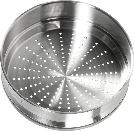 Staub Тава Кръгла с Капак от Неръждаема Стомана