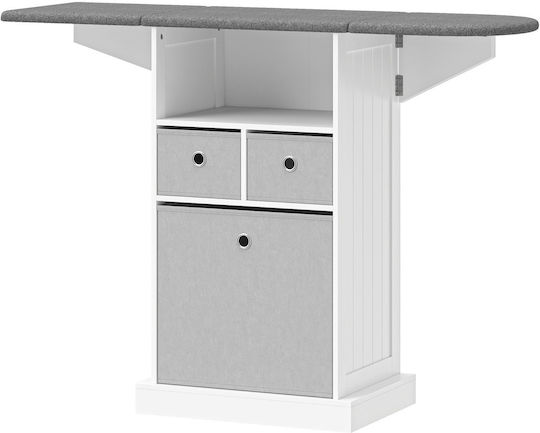 HomCom Сгъваема Гладилна Дъска За Парна Ютия 121x37x89.5cm