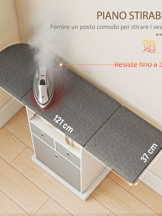 HomCom Ironing Board for Steam Iron Foldable 121x37x89.5cm