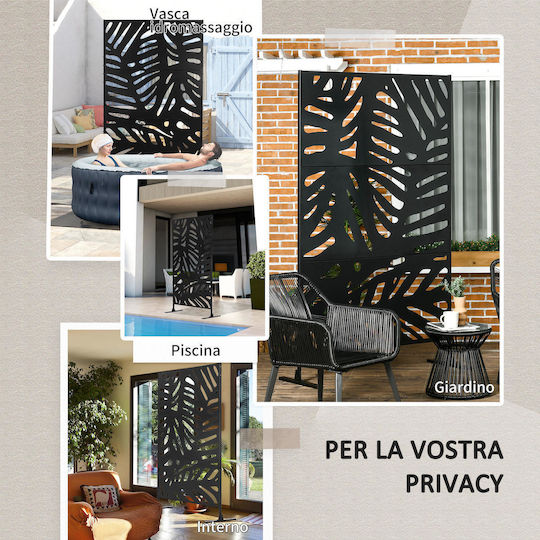 Outsunny Decorative Room Divider Made of Canvas 122x198cm