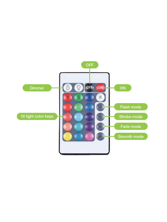 Techly Διακοσμητικό Φωτιστικό LED RGB Μπάρα 14x14εκ.