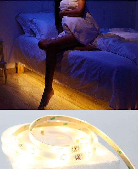 LED-Streifen LED Light Digital 12V Warmes Weiß Licht 1.2m Typ SMD2835 mit Bewegungssensor & Netzteil