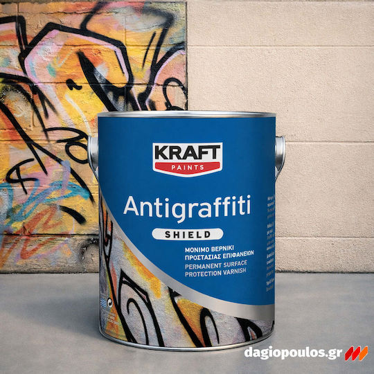 Kraft Antigraffiti Shield Βερνίκι Επιφάνειας Νερού Άχρωμο Ελαφρώς Σατινέ 3lt