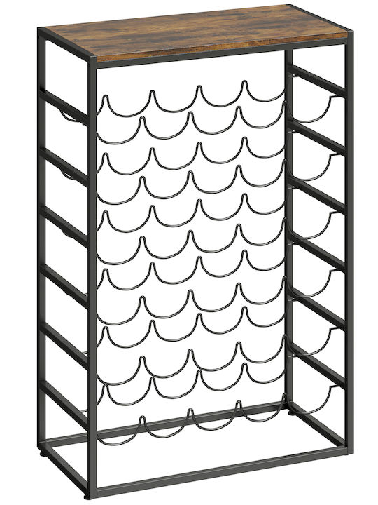 HomCom Επιδαπέδια Κάβα Ποτών Ξύλινη Καφέ 59x30x88.5εκ.