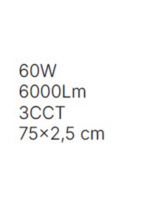 Inlight Ceiling Light Led 60w 3cct By Switch On Base White Shade D 75x2.5cm 42036-aa-white