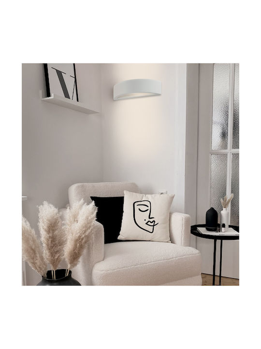 Viokef Ceramic Modern Lumină de Perete cu Soclu E14 Alb 30x7.5cm