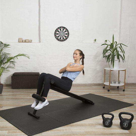 Relaxdays Podea Echipament Sală de Sport Neagră Grosime 60cm 1buc