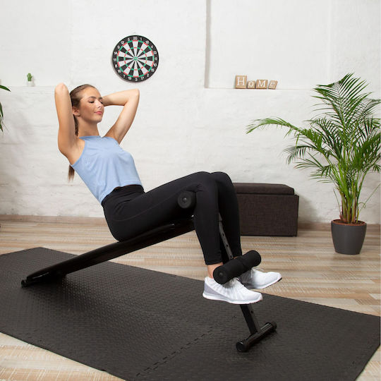 Relaxdays Podea Echipament Sală de Sport Neagră Grosime 60cm 1buc
