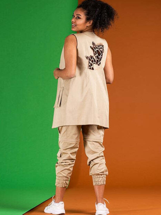 Beige Damen Weste