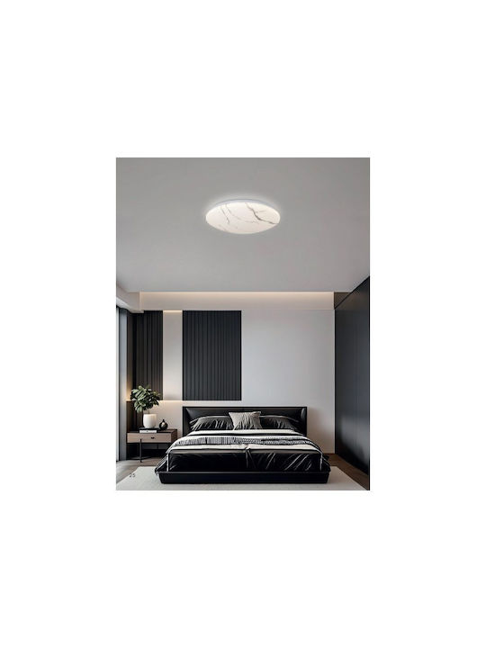 Sun Light Ceiling Light White with Integrated LED from Ceramic Material and Remote Control