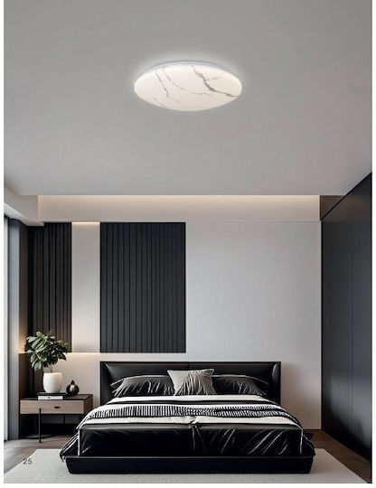 Sun Light Πλαφονιέρα Οροφής Λευκή με Ενσωματωμένο LED και Τηλεχειριστήριο