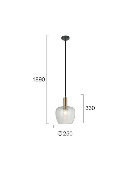 Viokef Pendant Light Transparent 25x250cm