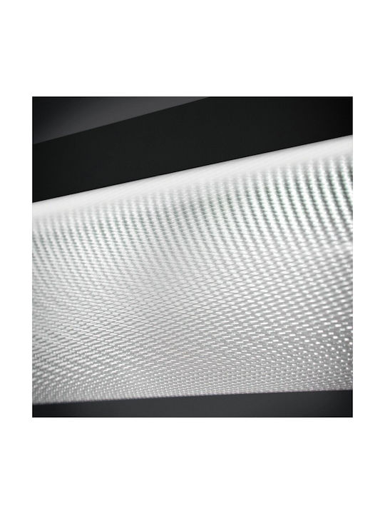 Slamp Modula Double Crystal Κρεμαστό Φωτιστικό Μαύρο LED Ράγα 192x5.5εκ.