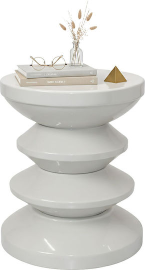 Masă Laterală Rotundă Gri M35xL35xÎ45cm