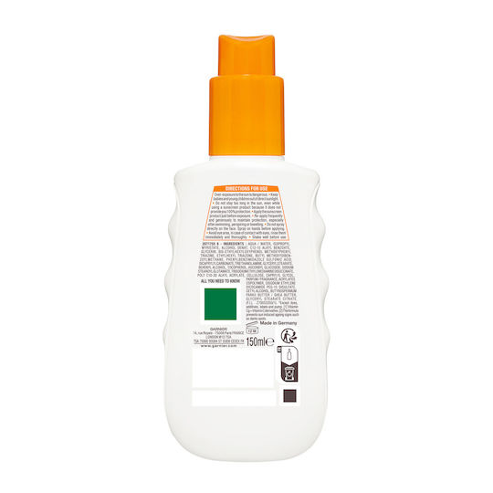 Garnier Hydra 24h Protect Αδιάβροχο Αντηλιακό Σώματος SPF50 σε Spray 150ml
