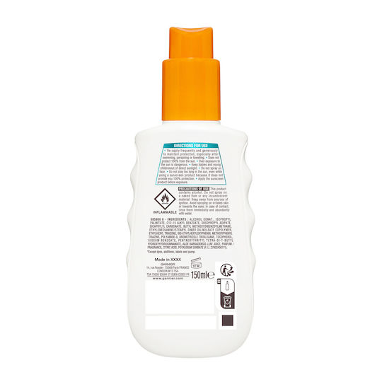Garnier Invisible Protect Refresh Αντηλιακό Προσώπου και Σώματος SPF30 σε Spray 150ml