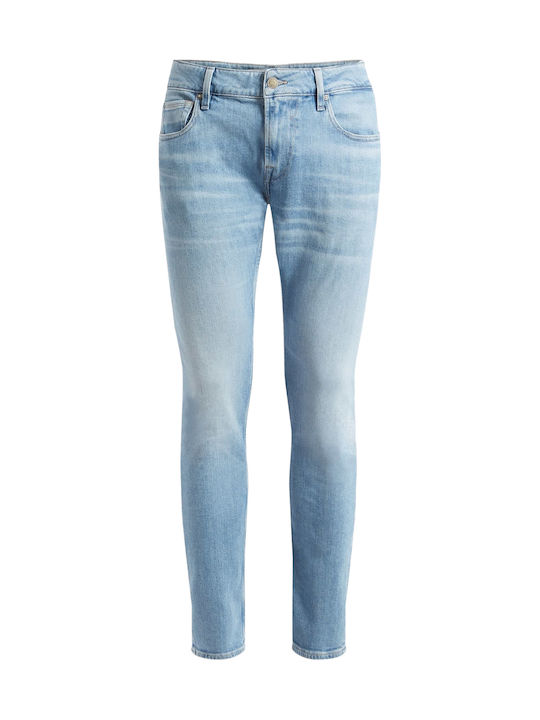 Miami Men's Elastic Jeans Pants with Skinny Fit Light Blue