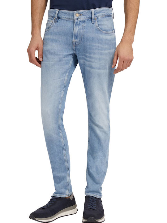 Miami Men's Elastic Jeans Pants with Skinny Fit Light Blue