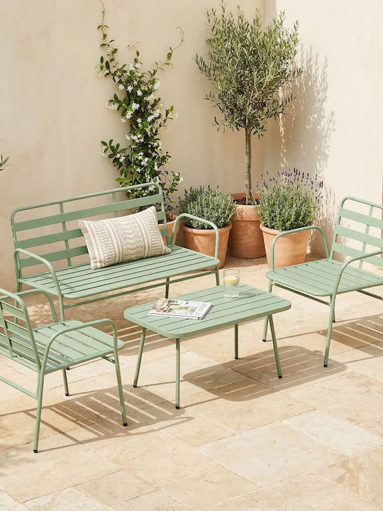 Outsunny Garten- und Outdoor-Möbelsets Wohnzimmer Typsatz 4 Stück Grün