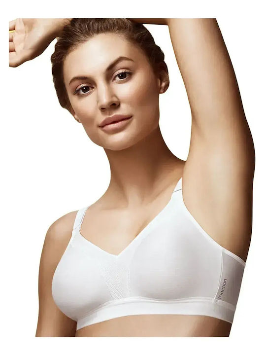 Triaction Wellness Athletic Athletic Bra without Padding without Underwire White