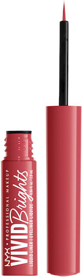 NYX Professional Makeup Vivid Brights Liquid Eye Liner 04 On Red 2ml