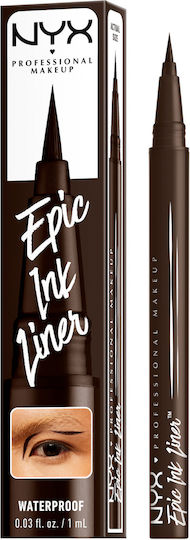 NYX Professional Makeup Epic Ink Waterproof & Long Stay Pen Eye Liner 03 Dark Chocolate 1ml